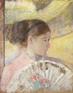 Mary Cassatt - Young Lady In A Loge Gazing To Right
