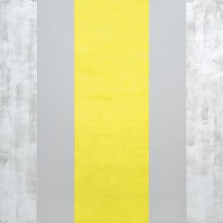 Mary Corse - Untitled (White, White, Yelllow, Beveled)