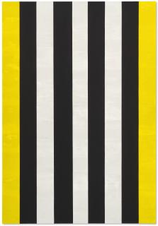 Mary Corse - Untitled (Yellow, Black, White Beveled)