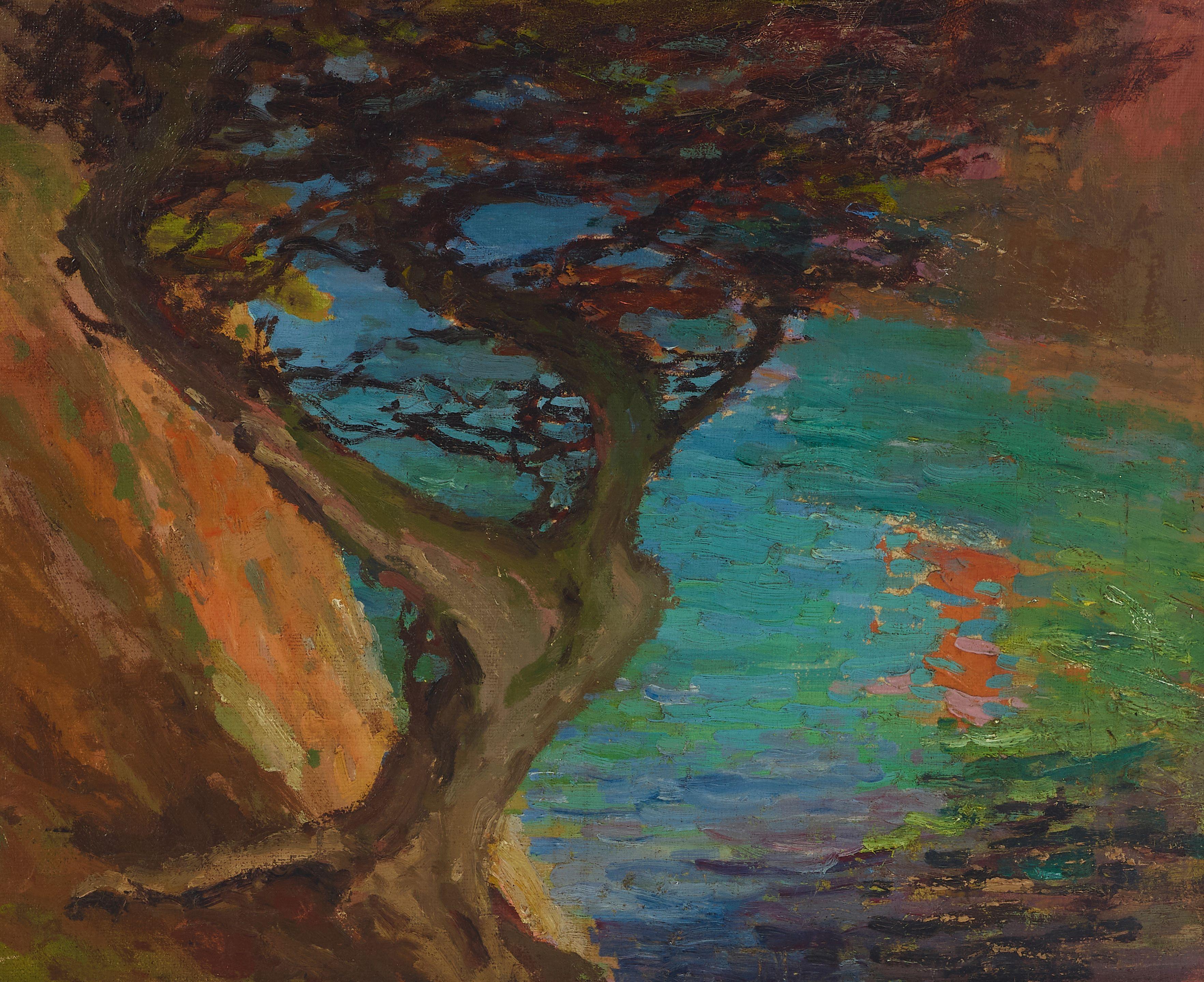 Mary DeNeale Morgan - Black Cypress 18 1/4 x 22 1/2 in. framed 21 x 25 in.