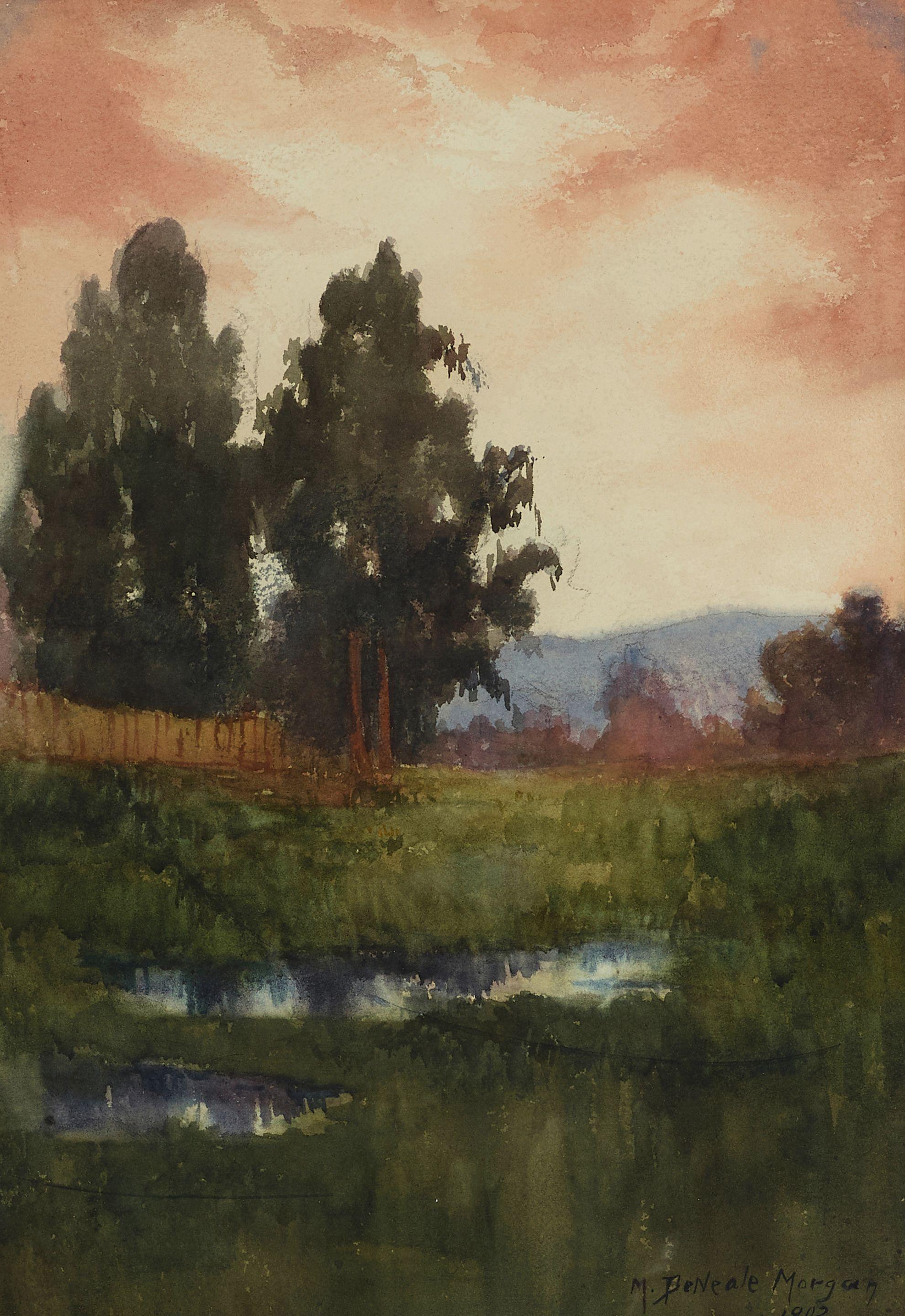 Mary DeNeale Morgan - Landscape - Trees and Stream 19 x 13 1/2 in. framed 34 x 28 in.