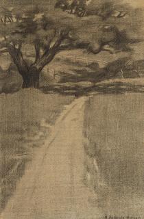 Mary DeNeale Morgan - Monterey Adobe and Landscape with Oak (a group of two)