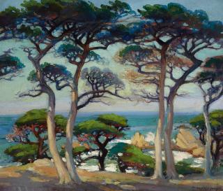 Mary DeNeale Morgan - The Cypress of Point Lobos 20 x 24in