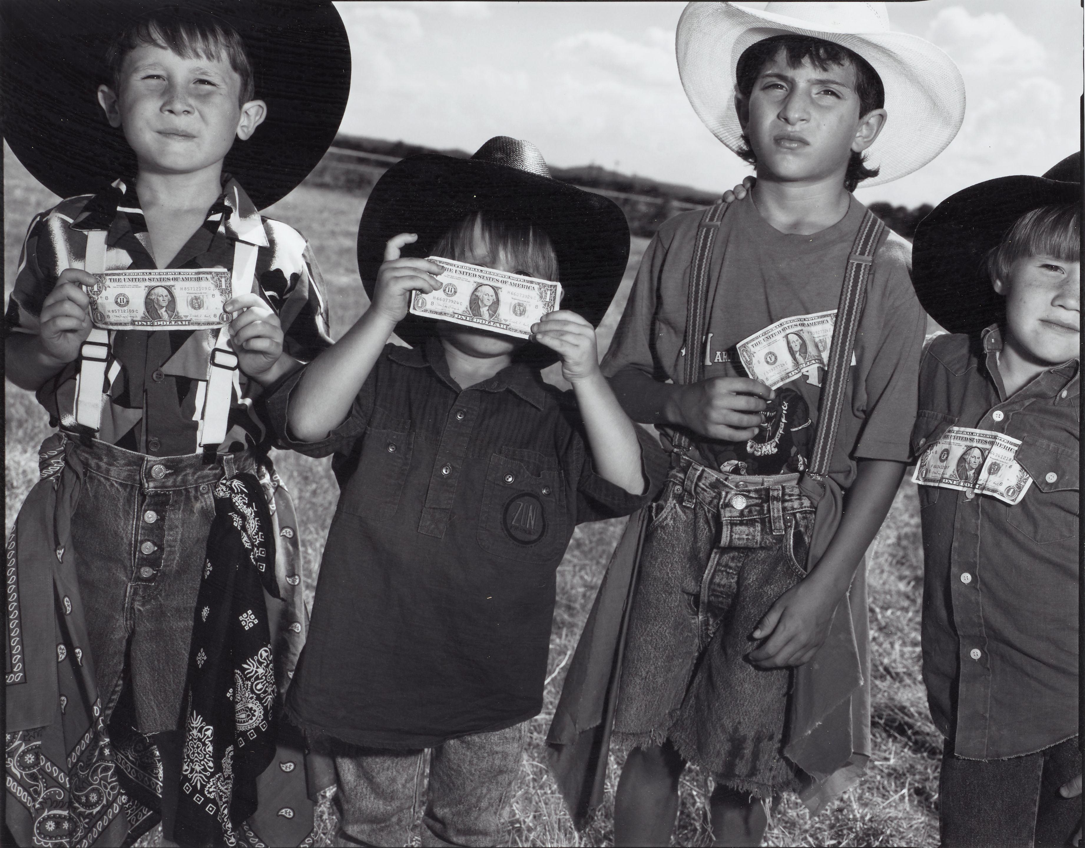 Mary Ellen Mark - \'Boys with Dollars, Boerne, Texas\' (Young Bull Riders)