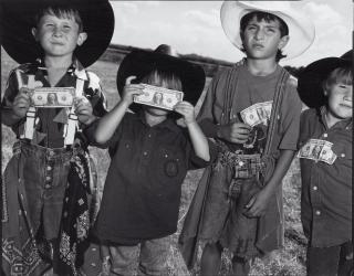 Mary Ellen Mark - \'Boys with Dollars, Boerne, Texas\' (Young Bull Riders)