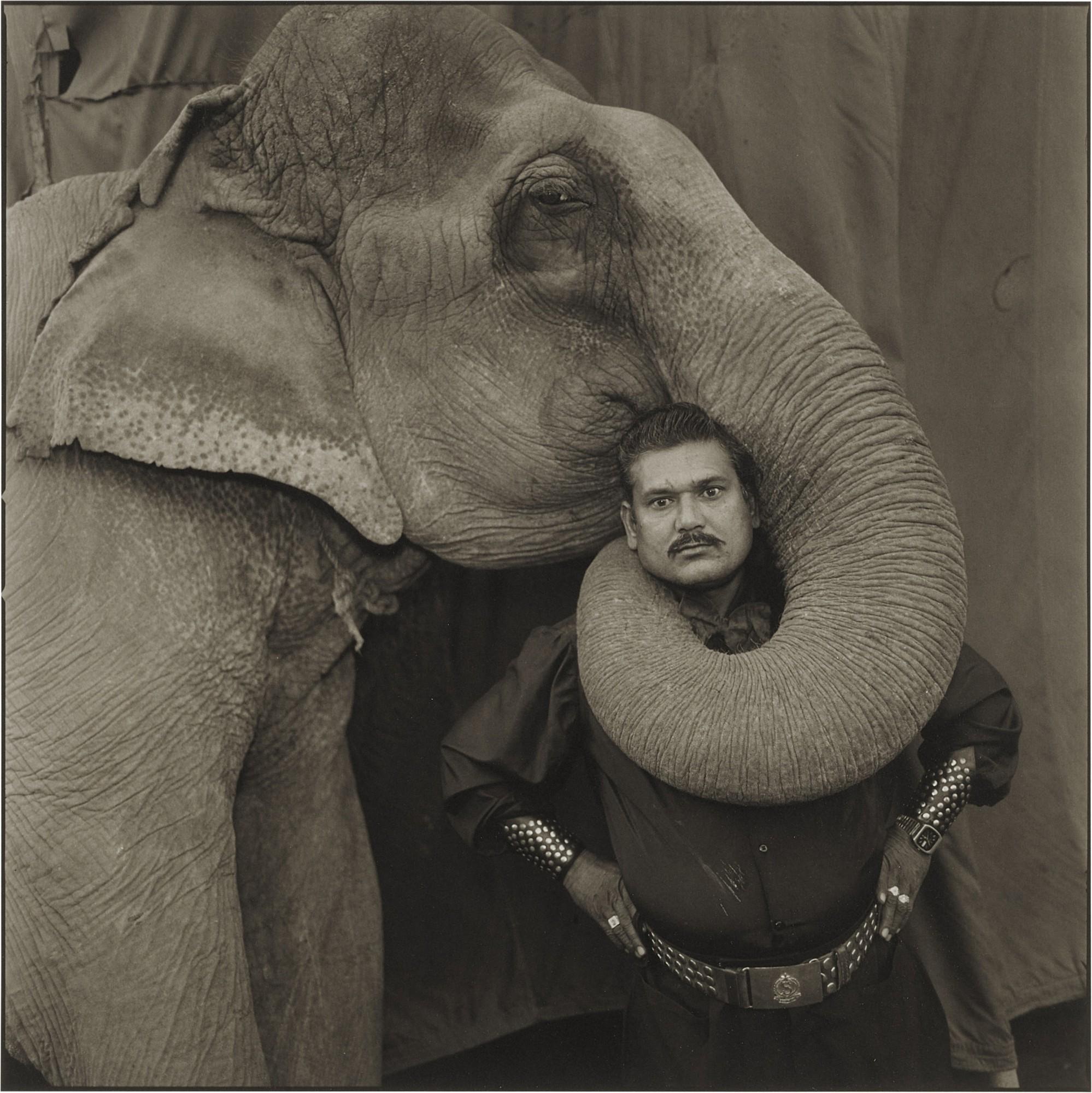 Mary Ellen Mark - \'Ram Prakash Singh with His Elephant Shyama, Great Golden Circus, Ahmedabad, India\'