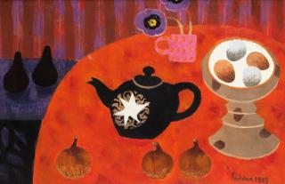 Mary Fedden R.A. - Black Teapot