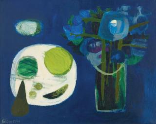 Mary Fedden, R.A. - Blue Still Life