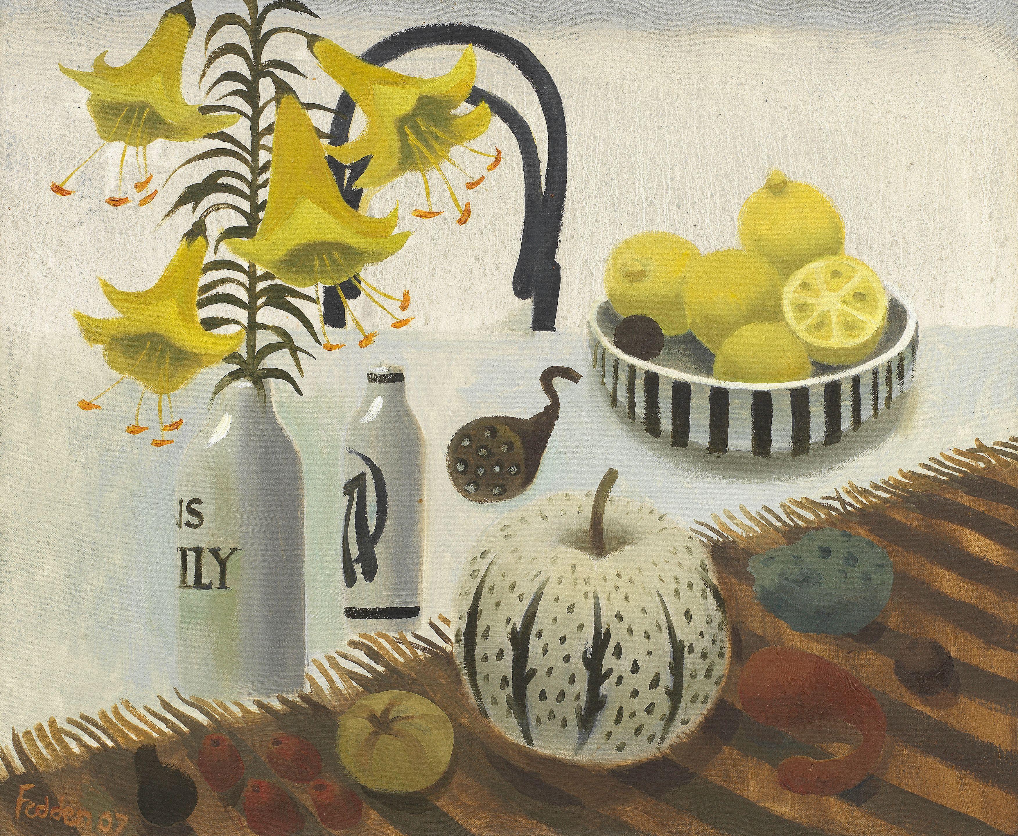 Mary Fedden R.A. - Lilies and Lemons