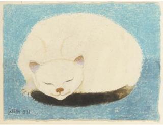 Mary Fedden, R.A. - Sleeping cat