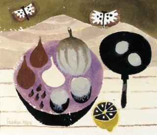Mary Fedden, R.A. - The mauve Dish