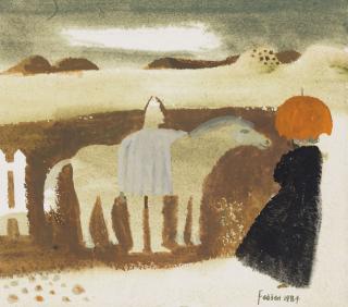 Mary Fedden, R.A. - The Orange Parasol