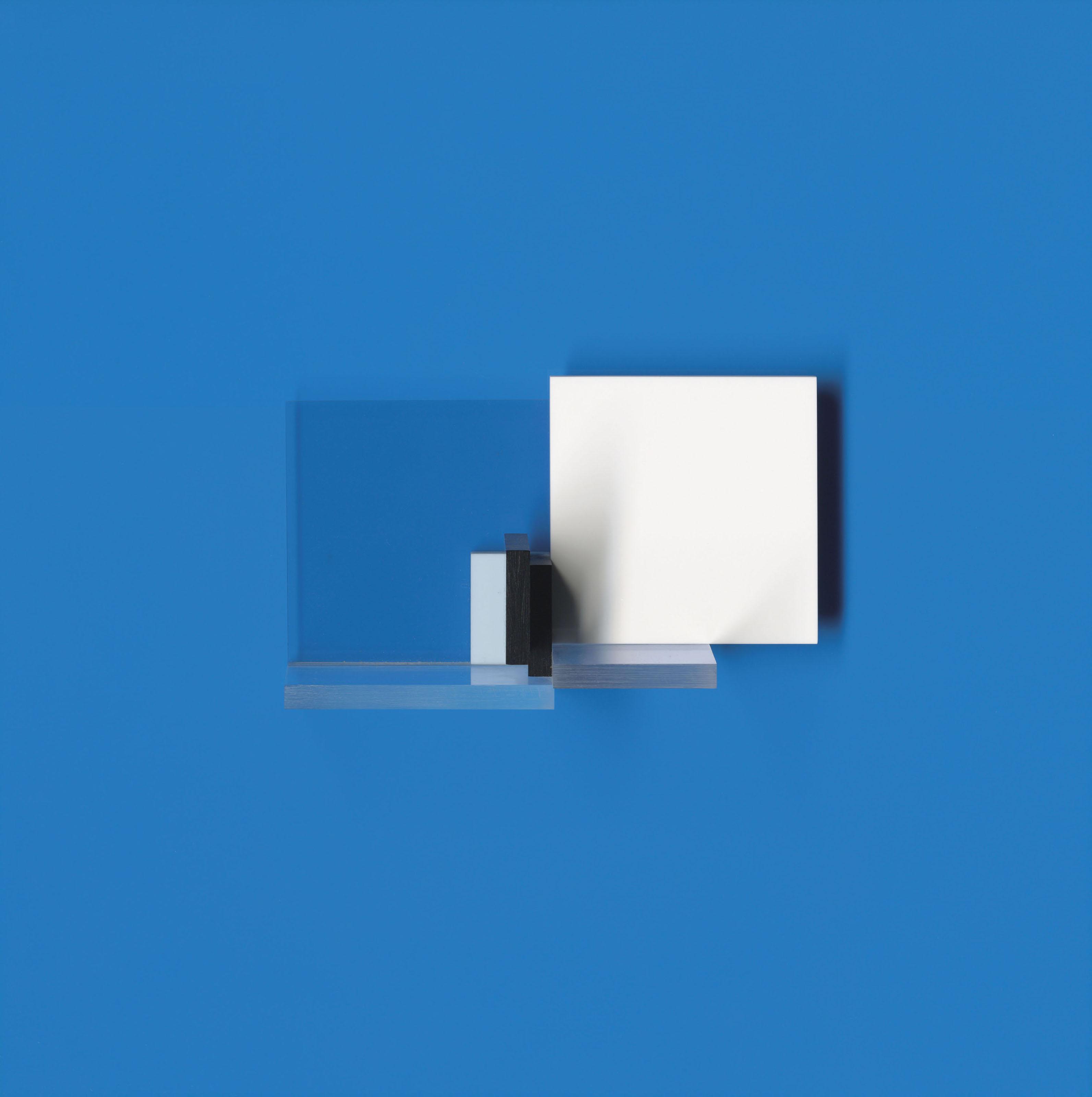 Mary Martin - Perspex Group on Blue (E)