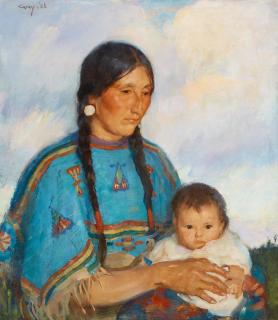 Mary Mendenhall Gray - Indian Mother & Child
