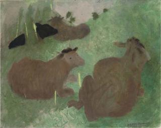 Mary Newcomb - Cows Grazing