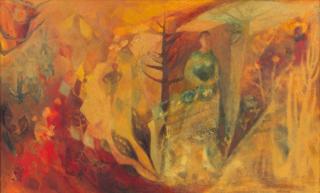 Mary Newcomb - Figures in Autumnal Landscape