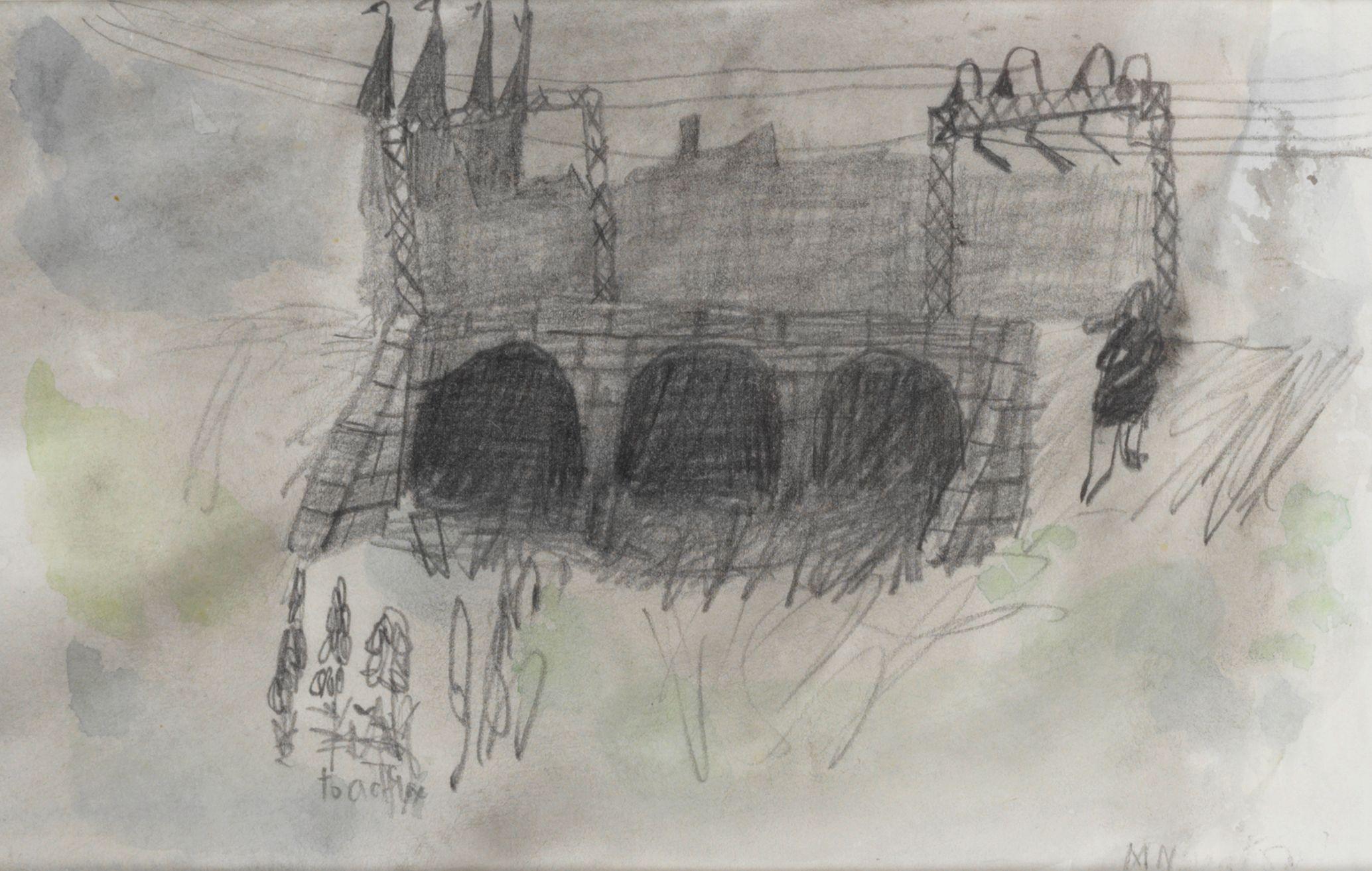 Mary Newcomb - Girl Walking by Castle