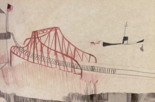 Mary Newcomb - Railway bridge and boats