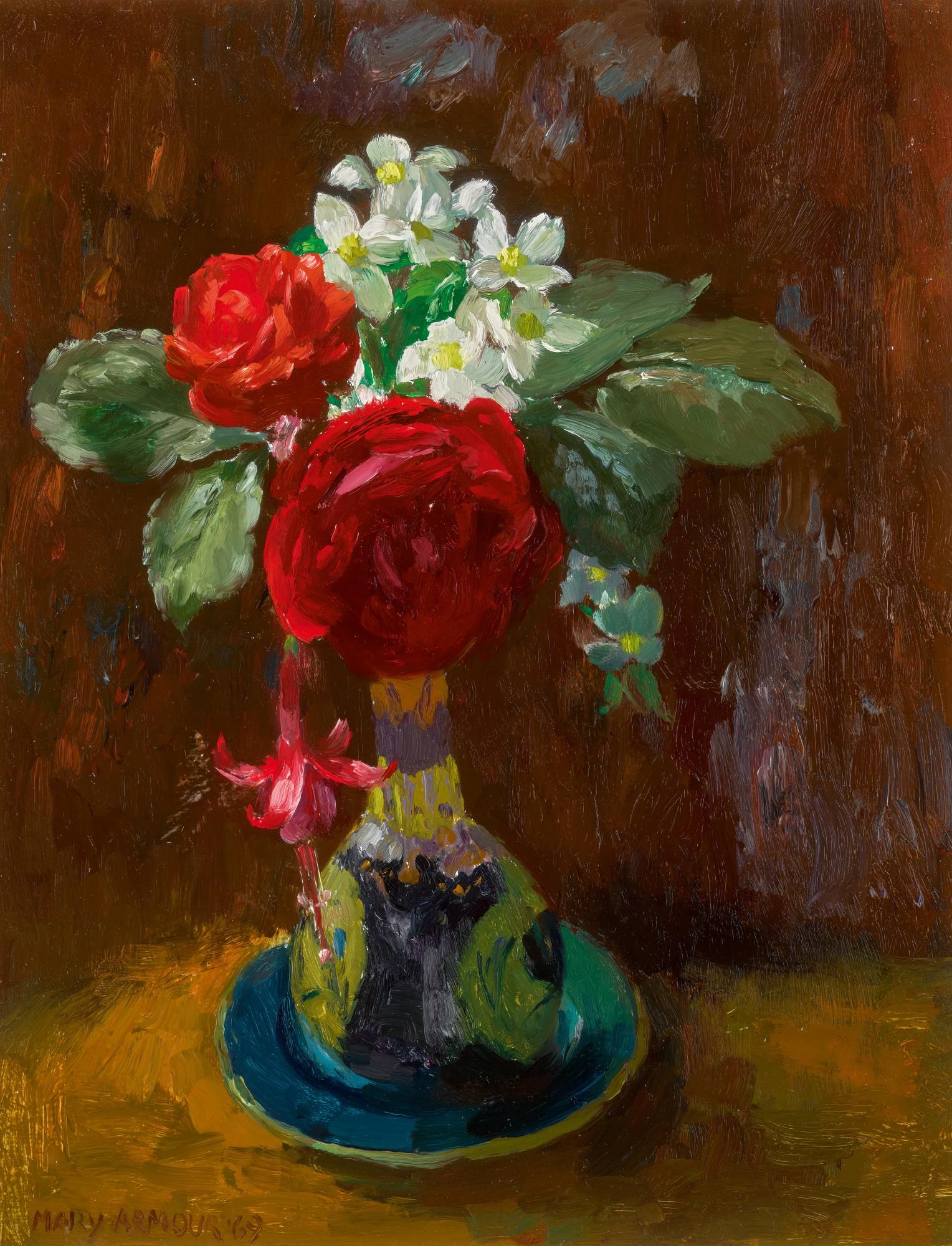 Mary Nicol Neill Armour, R.S.A., R.S.W. - Flowers in Chinese Dish