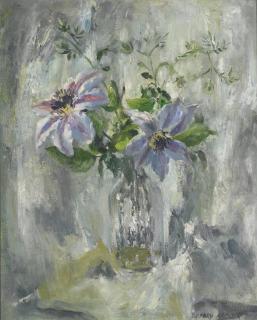 Mary Nicol Neill Armour, R.S.A., R.S.W. - Nellie Moser, Clematis