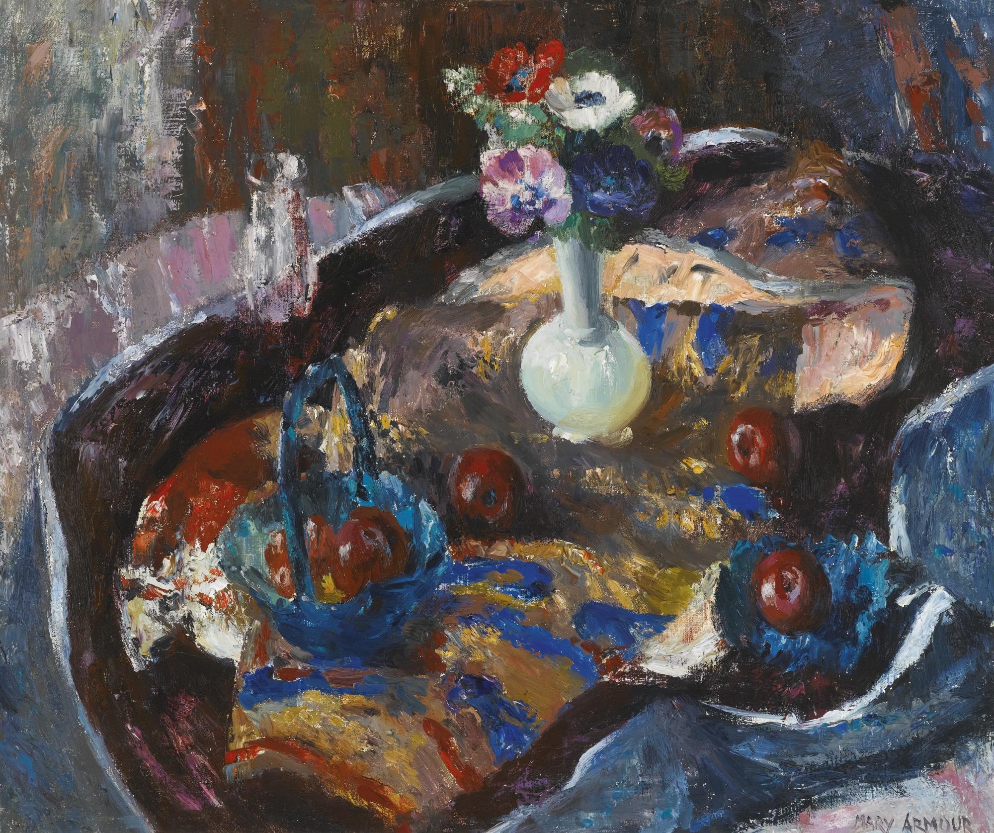 Mary Nicol Neill Armour, R.S.A., R.S.W. - Still Life With Anemones