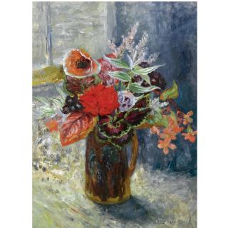 Mary Nicol Neill Armour - Flowers With Coleus Leaves