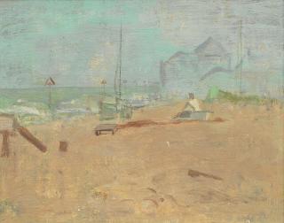 Mary Potter - Beach Scene with Seated Figure