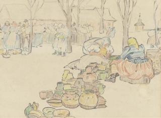 Mary Swanzy, H.R.H.A. - At the market