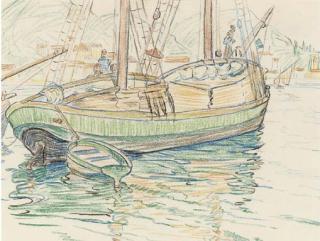 Mary Swanzy, H.R.H.A. - Boats at Anchor