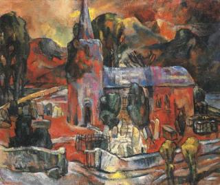 Mary Swanzy, H.R.H.A. - Church and graveyard