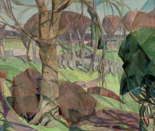 Mary Swanzy, H.R.H.A. - Cubist landscape (verso); Requiem (recto)