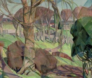 Mary Swanzy, H.R.H.A. - Cubist landscape (verso); Requiem (recto)