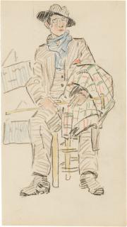 Mary Swanzy, H.R.H.A. - Pair of Life-Drawing Class Studies | Paire d\'études de classe en dessin de vie