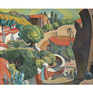 Mary Swanzy, H.R.H.A. - Sunlit Landscape