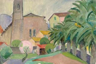 Mary Swanzy, H.R.H.A. - View to a town; and eleven further works by the same hand