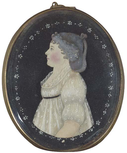 Mary Way - Portrait Miniature of a Lady