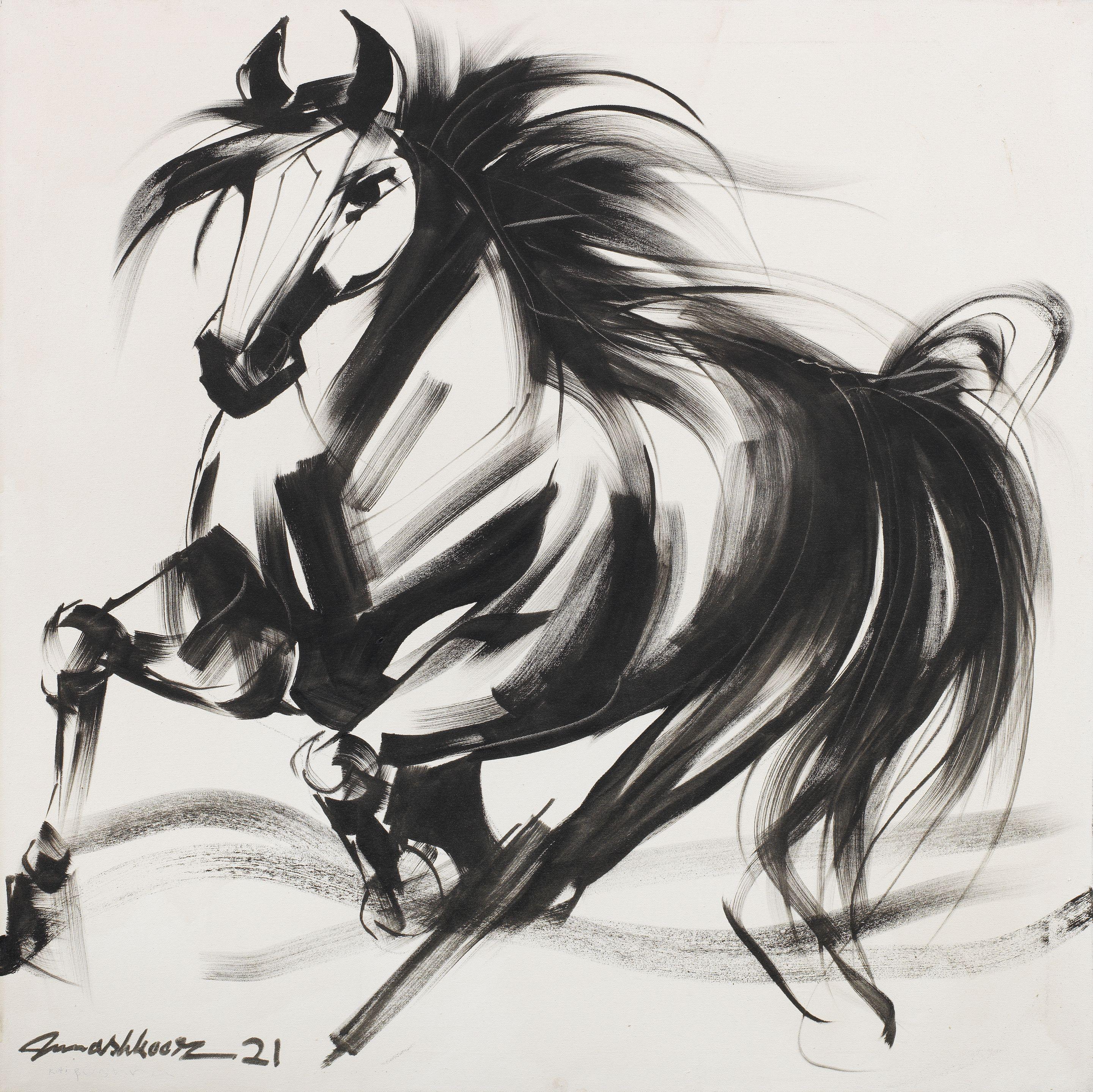 Mashkoor Raza - Untitled (Horse)