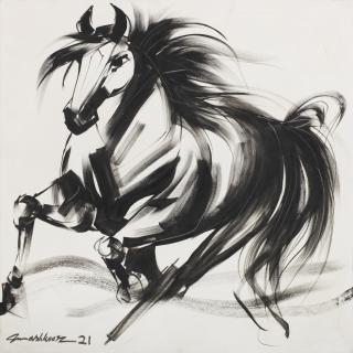 Mashkoor Raza - Untitled (Horse)