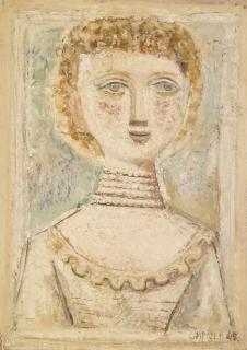 Massimo Campigli - Donna Con La Collana (Woman With Necklace) 