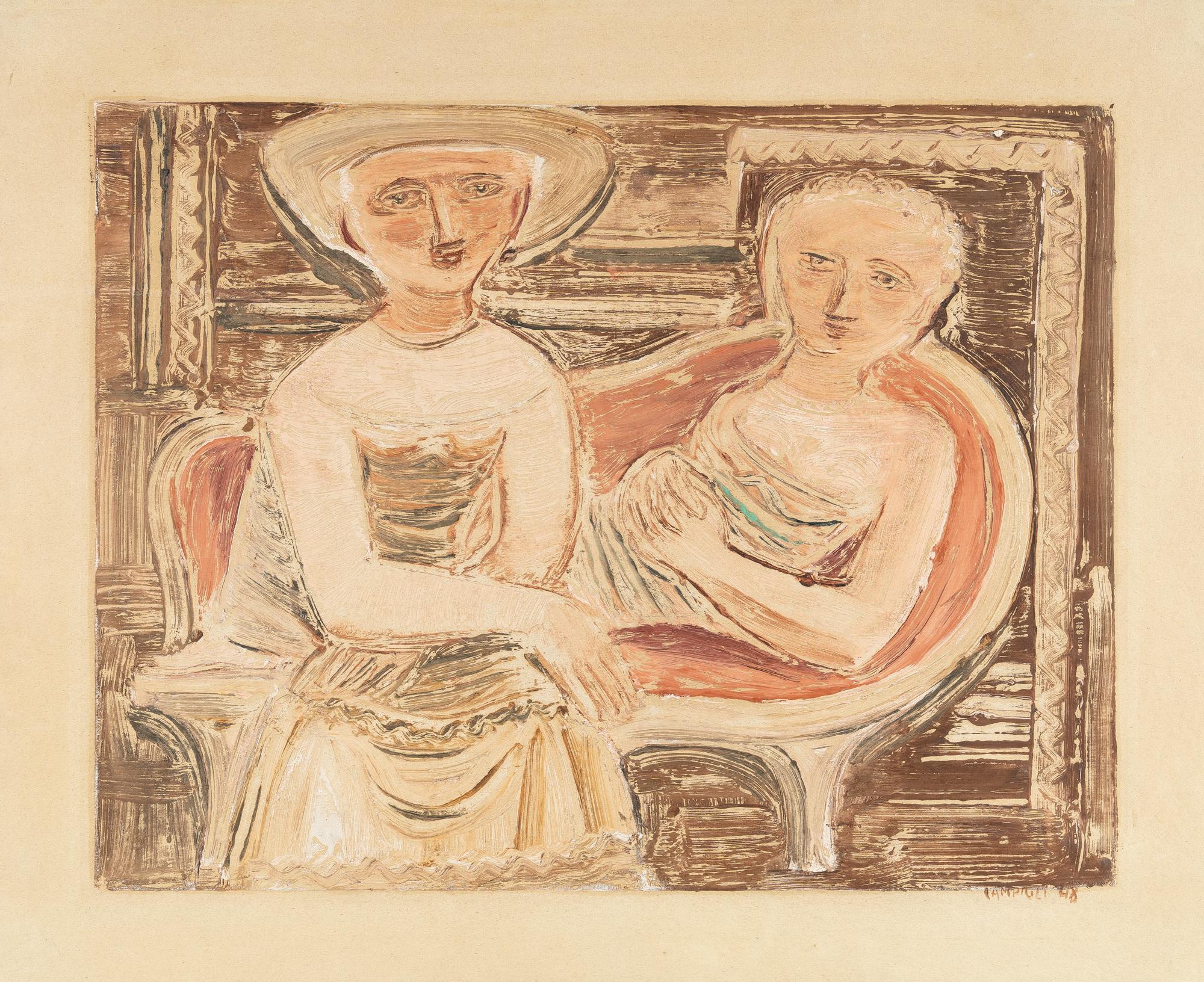 Massimo Campigli - Due Figure