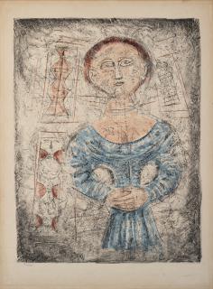 Massimo Campigli - Femme en bleu