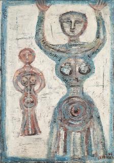 Massimo Campigli - Figura in blu - Figure in bleu