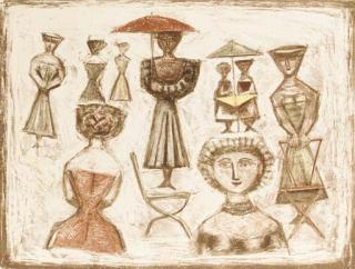 Massimo Campigli - Passeggiata romana (Meloni & Tavola 157)