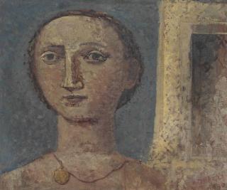 Massimo Campigli - Ragazza con medaglione