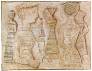 Massimo Campigli - Senza Titolosigned And Dated 1944, Oil On Canvas