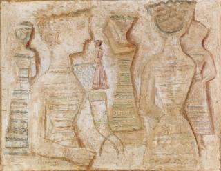 Massimo Campigli - Senza Titolosigned And Dated 1944, Oil On Canvas