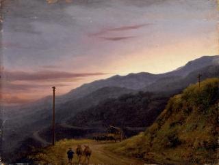 Massimo d\'Azeglio - Montagna all\'imbrunire