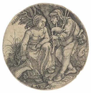 Master I. B. - Bagpipe Player with his Lover