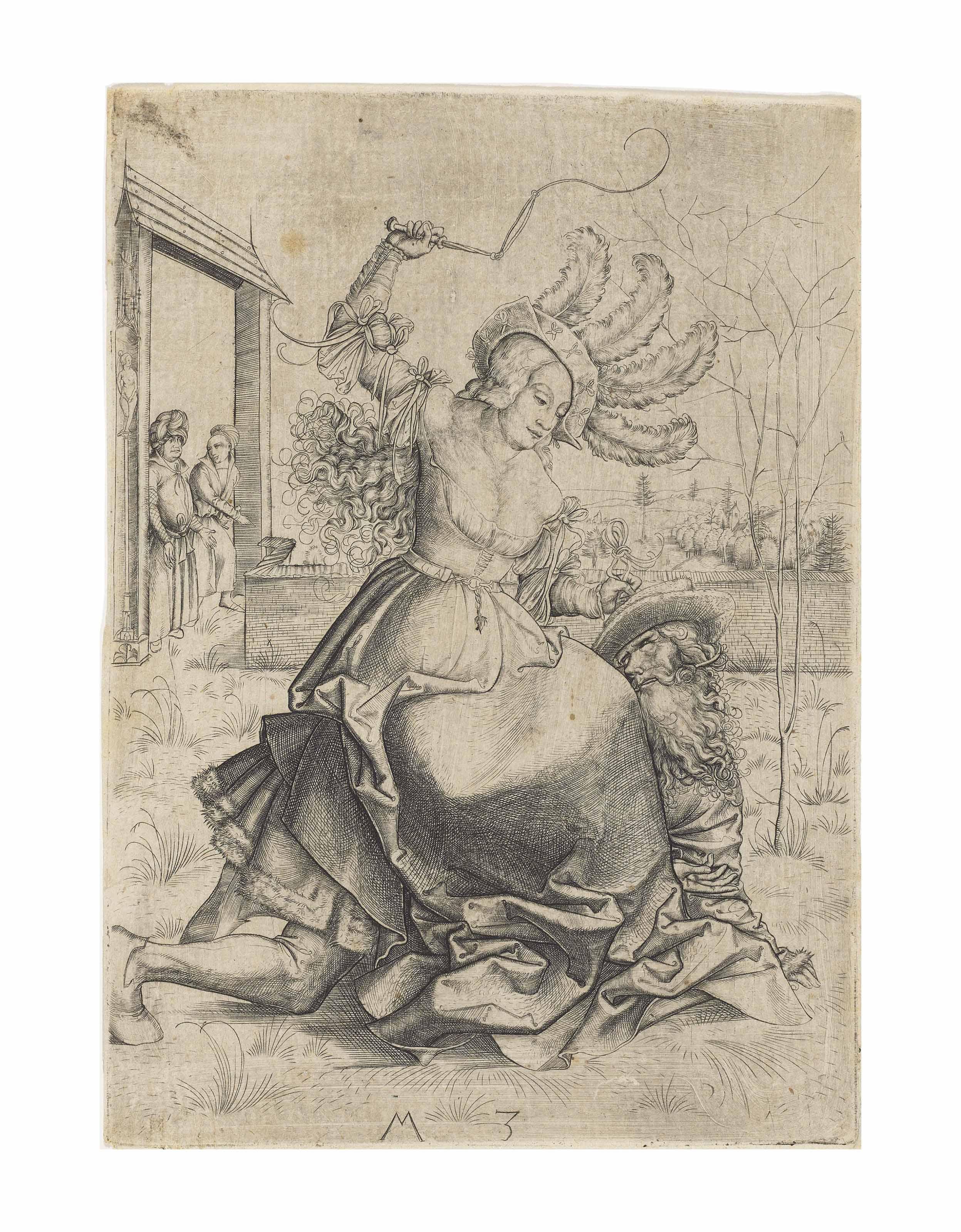 Master MZ - Aristotle And Phyllis (B. 18; Lehrs 22)