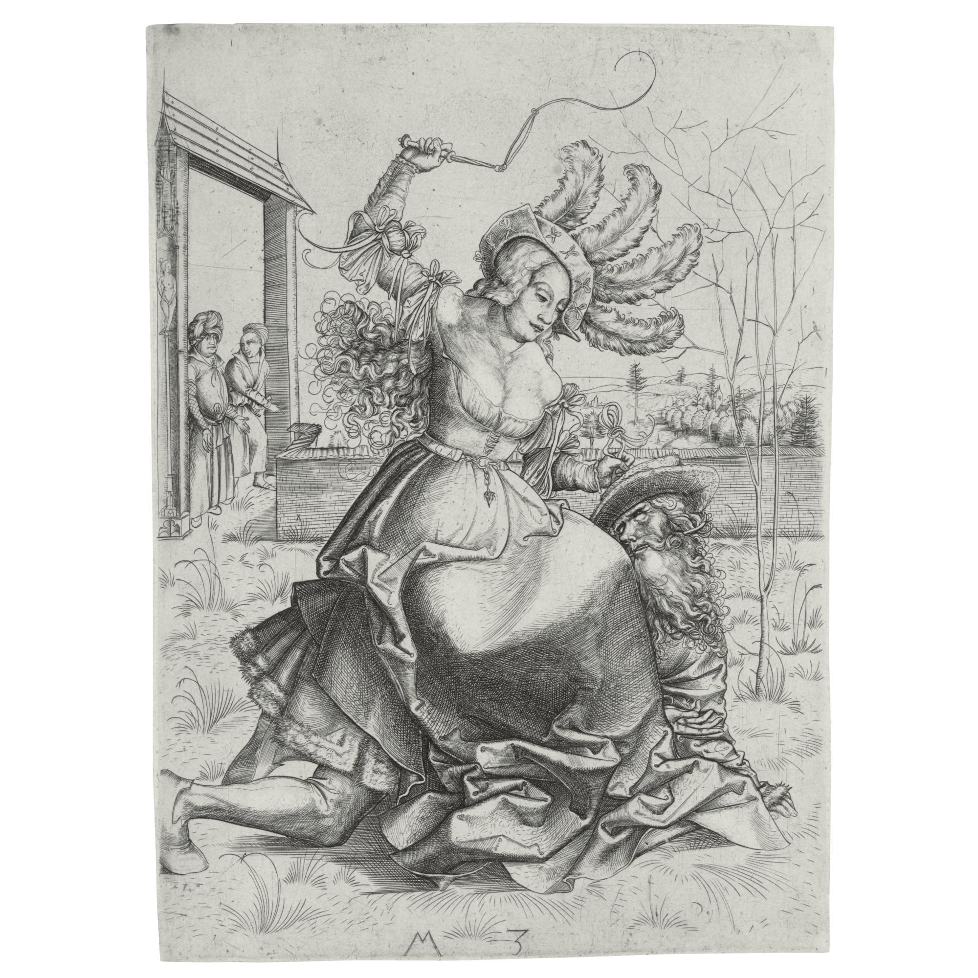 Master MZ - Aristotle And Phyllis (Bartsch 18; Lehrs Viii, 22)